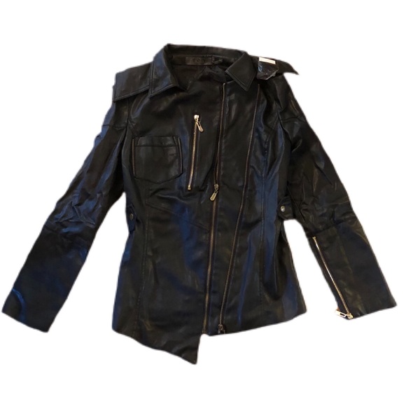 Asymmetrical TOV Faux Leather Jacket